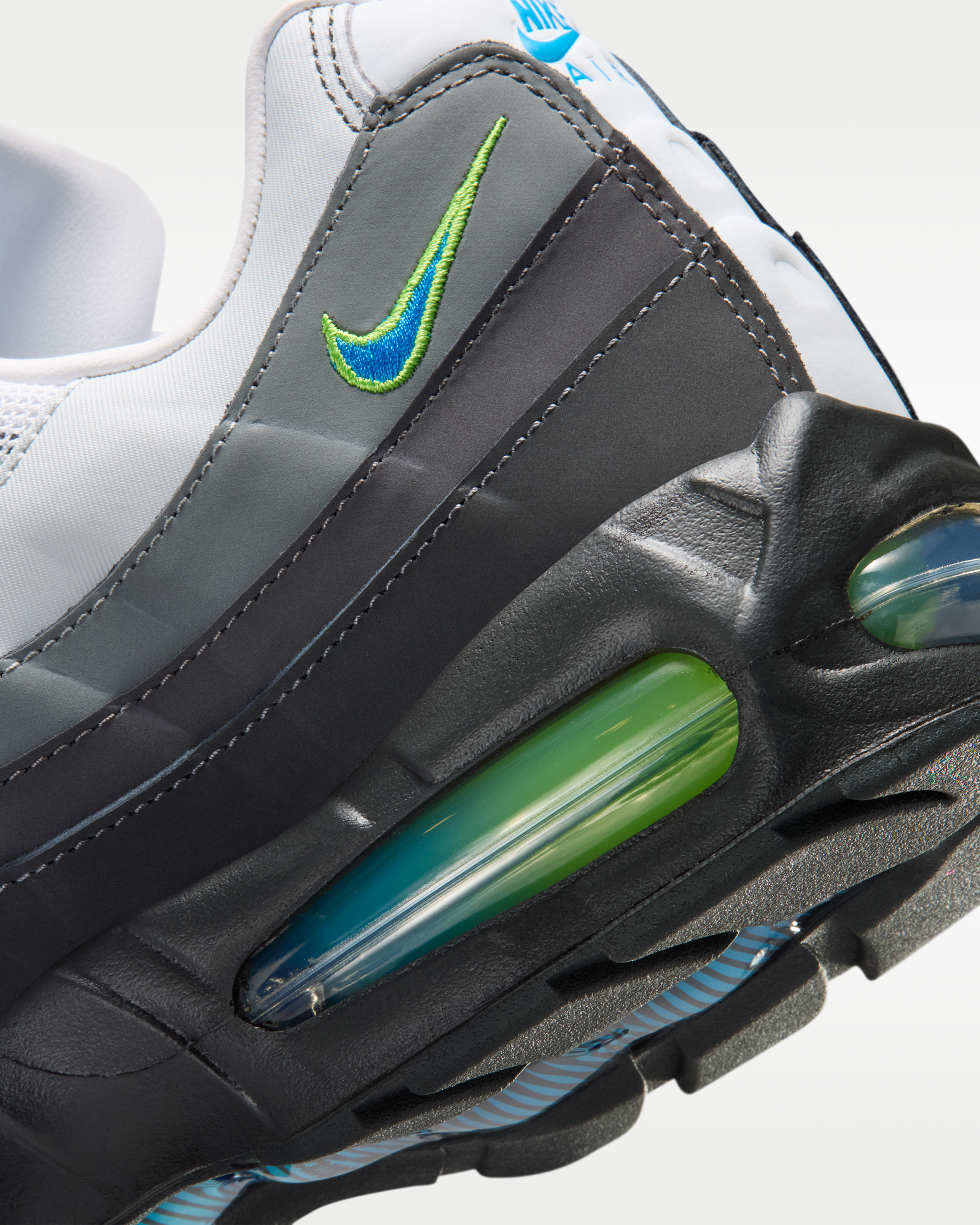 Nike Air Max 95 Big Bubble Men's Shoes - Black/Action Green/Anthracite/Photo Blue - View 8
