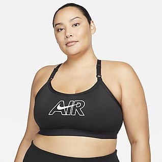Nike Air Dri-FIT Indy Bra imbottito a sostegno leggero con grafica (Plus size) - Donna