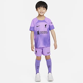 Liverpool FC Stadium 2022/23, brankářská Fotbalová souprava Nike pro malé děti