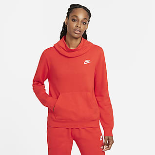 red nike sweatshirt women's