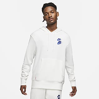 nike hoodie white mens