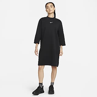 Nike Sportswear Phoenix Fleece Γυναικείο φόρεμα με τρουακάρ μανίκια σε φαρδιά γραμμή