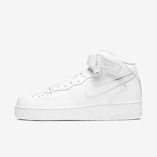 white air forces mid tops