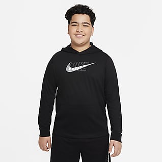 Nike Sportswear Sudadera con gorro sin cierre de tela de punto para niños talla grande (talla amplia)