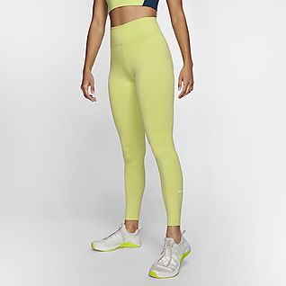 black and lime green nike tights