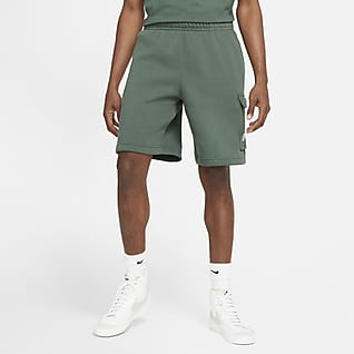 nike grey cut off shorts