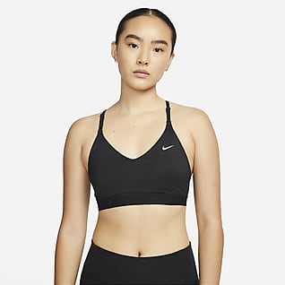 Nike Dri-FIT Indy Enyhe tartást adó, párnázás nélküli női sportmelltartó