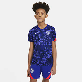 Chelsea FC Przedmeczowa koszulka piłkarska z krótkim rękawem dla dużych dzieci