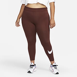 Nike Sportswear Essential Leggings a vita media con Swoosh (Plus size) - Donna