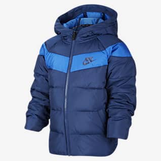 blue nike puffer jacket