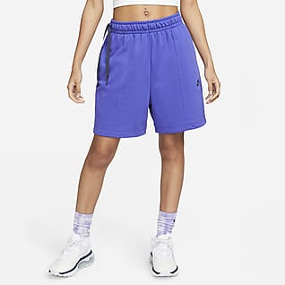 Nike Sportswear Pantalons curts amb cintura alta de teixit Fleece de dansa - Dona