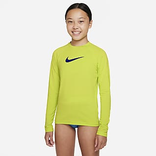 Nike Swoosh Camiseta Hydroguard de manga larga para niña talla grande