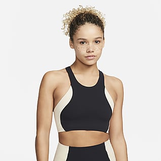 Nike Yoga Dri-FIT Swoosh Polstret sports-BH med middels støtte til dame