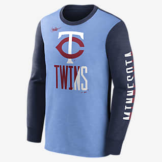 Nike Cooperstown Rewind Splitter (MLB Minnesota Twins) Men's Long-Sleeve T-Shirt
