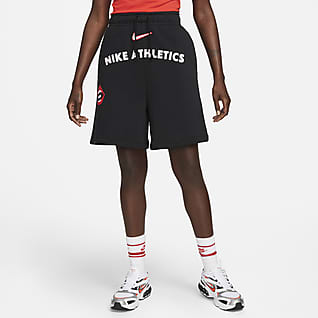Nike Sportswear Essentials Shorts de tejido Fleece de tiro alto para mujer