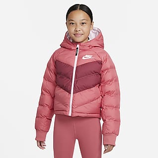 Nike Sportswear Куртка с капюшоном и синтетическим наполнителем для девочек школьного возраста