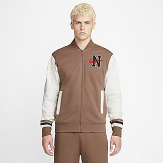 Nike Sportswear Giacca rétro in fleece stile college – Uomo