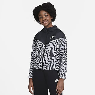 Nike Sportswear Windrunner Jacke mit Print für ältere Kinder (Mädchen)