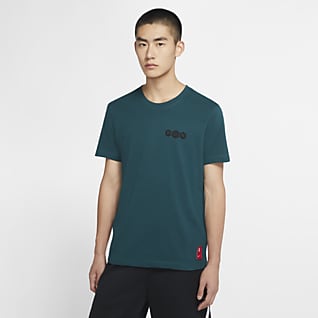 black and green nike shirt