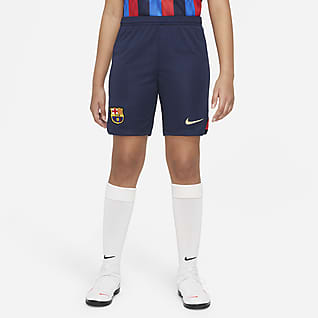 FC Barcelona 2022/23 Stadium Home Nike Dri-FIT-fodboldshorts til større børn