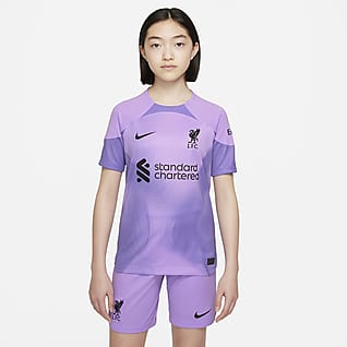Liverpool F.C. 2022/23 Stadium Goalkeeper Older Kids' Nike Dri-FIT Football Shirt