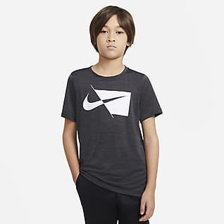 Nike Kortermet treningsoverdel til store barn (gutt)
