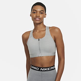Nike Dri-FIT Swoosh Women’s Medium-Support Padded Zip-Front Sports Bra