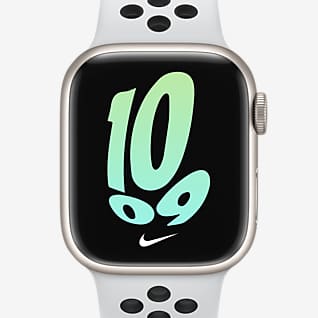 Apple Watch Series 7 (GPS) con correa Nike Sport 41 mm Caja de aluminio Starlight