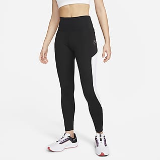 Nike Air Dri-FIT Γυναικείο ψηλόμεσο κολάν 7/8 με τσέπες για τρέξιμο