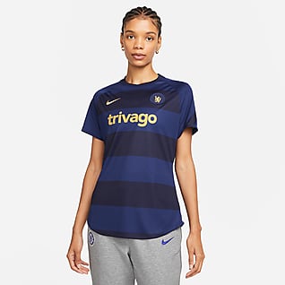 Chelsea FC Camiseta de fútbol de manga corta para antes del partido Nike Dri-FIT - Mujer