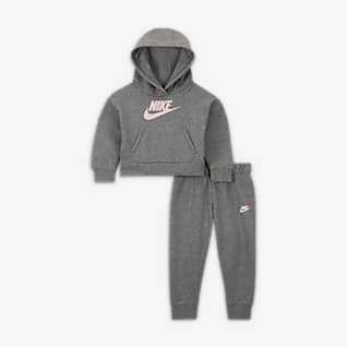 Nike Sportswear Club Fleece Conjunto de hoodie e calças desportivas para bebé (12–24 meses)