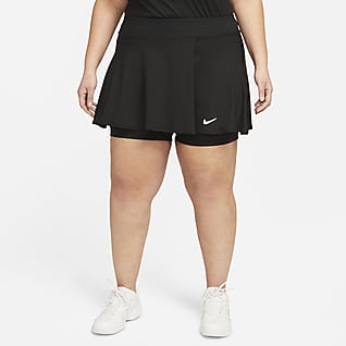 NikeCourt Dri-FIT Victory Falda de tenis con volante para mujer (talla grande)