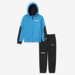 Nike Air Conjunto de hoodie com fecho e calças para bebé