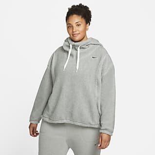 Nike Therma-FIT Sudadera con capucha de entrenamiento sin cierre para mujer talla grande