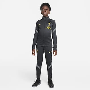 Λίβερπουλ Strike Πλεκτή ποδοσφαιρική φόρμα Nike Dri-FIT για μεγάλα παιδιά