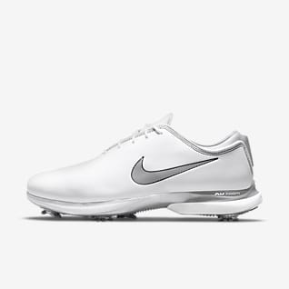white nike shoes with black check