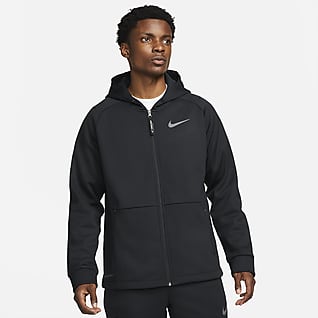 Nike Pro Therma-FIT Pánská bunda s kapucí a zipem po celé délce