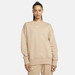 Nike Sportswear Phoenix Fleece Γυναικείο φούτερ σε εξαιρετικά φαρδιά γραμμή με λαιμόκοψη crew