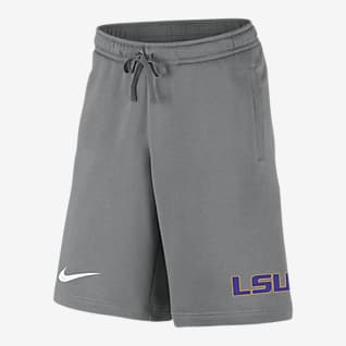 Nike College Club Fleece Swoosh (LSU) Men's Shorts