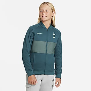 Tottenham Hotspur Dresowa bluza piłkarska z zamkiem na całej długości dla dużych dzieci