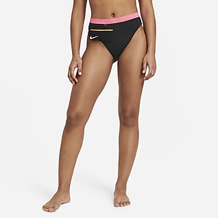 Nike Zwembroekje met kleurblokken en hoge taille voor dames