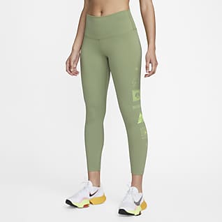 Nike Yoga Dri-FIT Leggings de cintura subida com grafismo a 7/8 para mulher