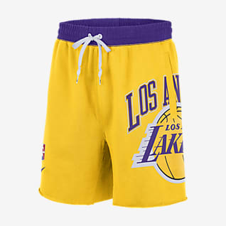 Los Angeles Lakers Courtside Short en tissu Fleece Nike NBA pour Homme