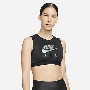 Nike Air Dri-FIT Swoosh Sport-bh met hoge hals en medium ondersteuning