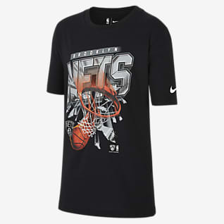 Brooklyn Nets Courtside T-shirt dla dużych dzieci Nike NBA
