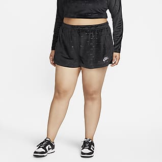 Nike Air Shorts de tiro medio de velour para mujer talla grande