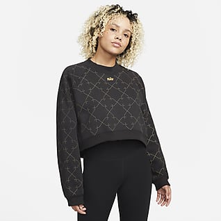 Nike Women's Cropped Novelty Fleece Crew Sweatshirt