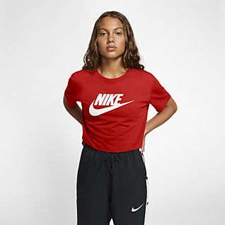 red and black nike shirt women's