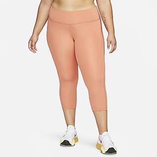 Nike Fast 3/4-Lauf-Leggings mit halbhohem Bund für Damen (große Größe)