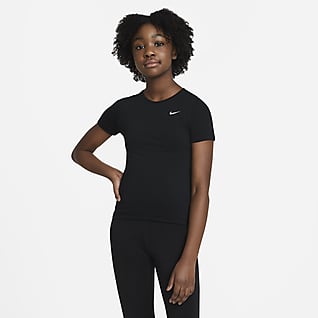 Nike Pro Kurzarm-Oberteil für ältere Kinder (Mädchen)